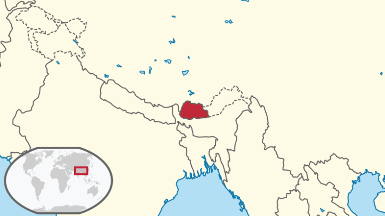 Bhutan Location Map
