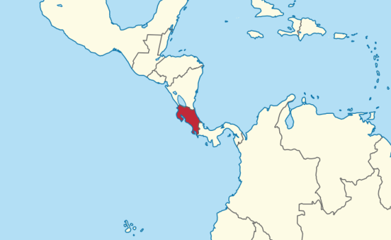 Costa Rica Location Map