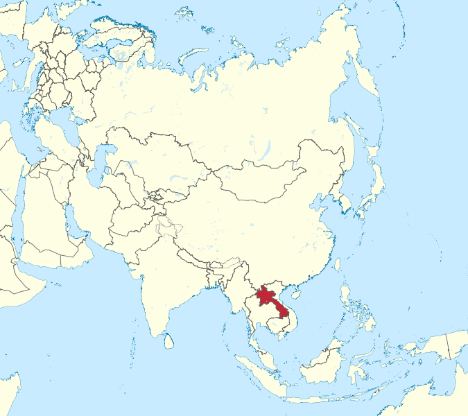 Laos Location Map