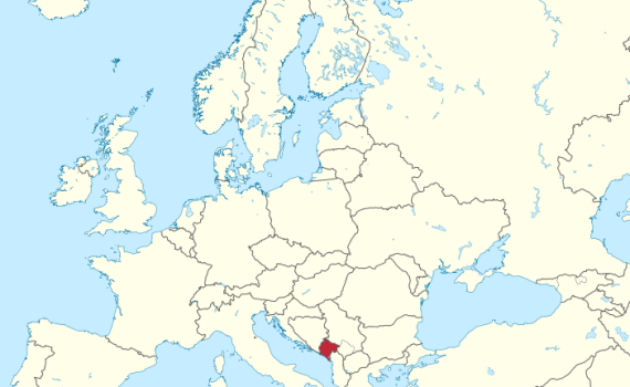 Montenegro Location Map
